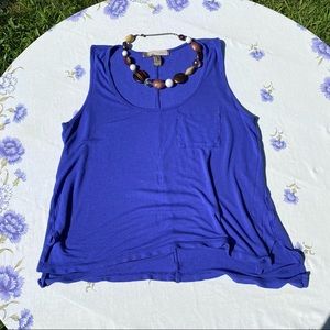Blue Forever 21 size medium tank top lose fit some small snags